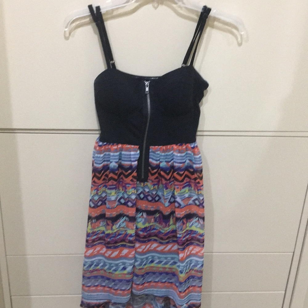 EUC Material Girl bustier high low dress size S